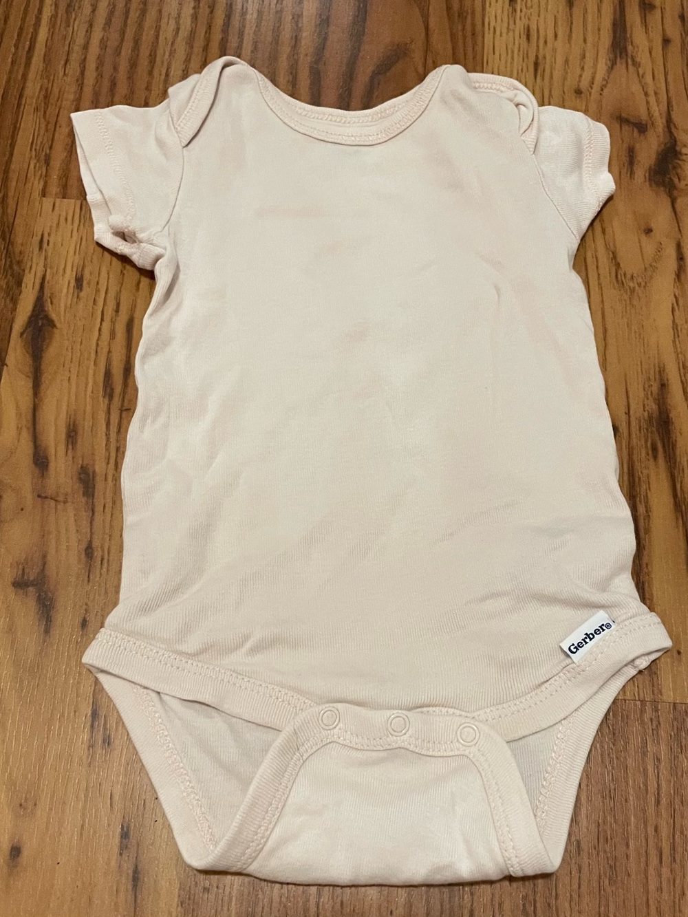 Gerber Baby Short Sleeve One-Piece Bodysuit - Pale Pink